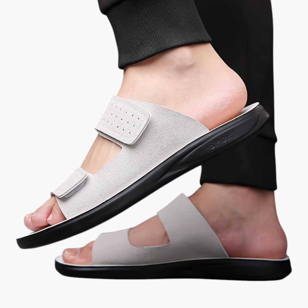 Hommes Chaussons Plates avec Dessus PU et Semelle EVA