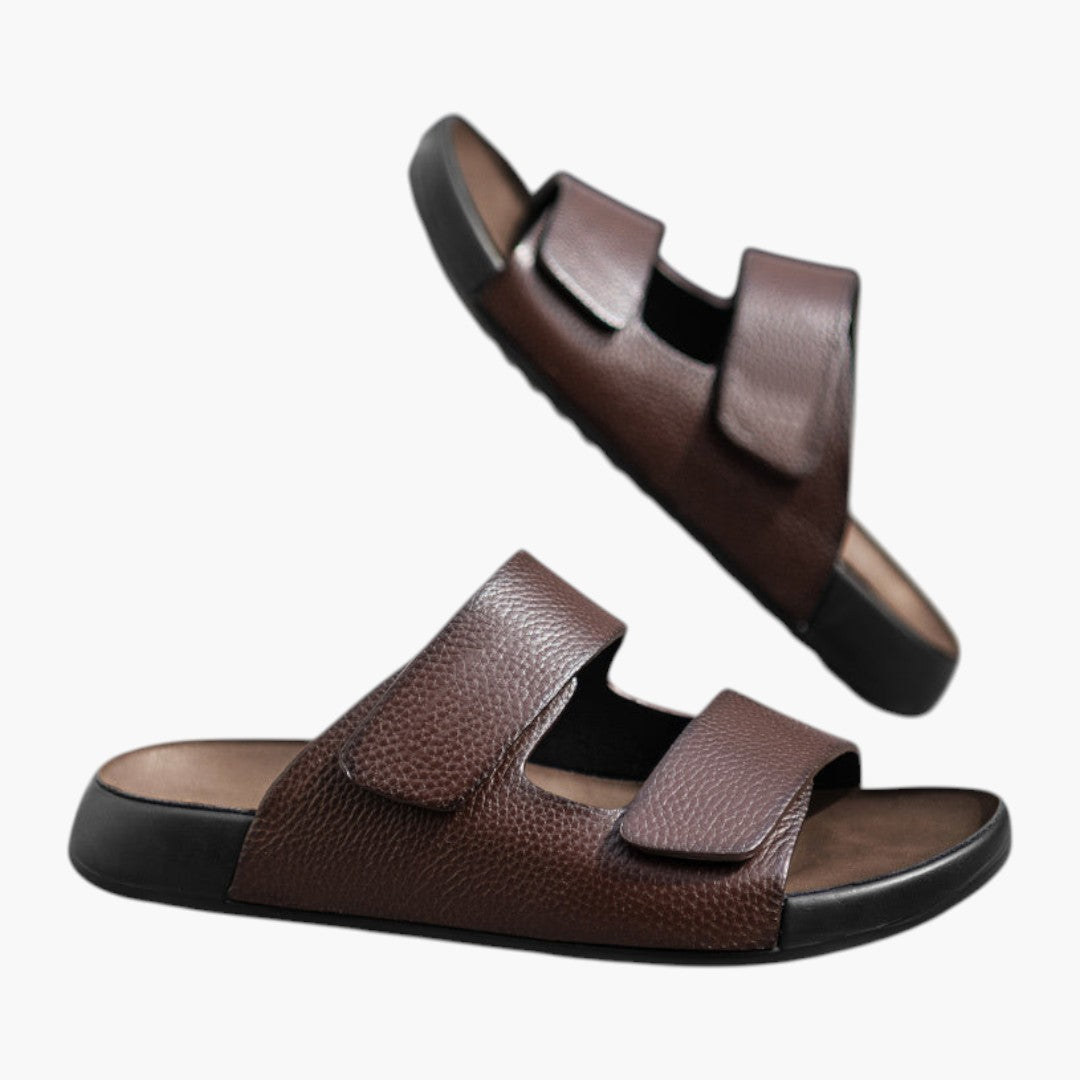 Hommes Chaussons avec Dessus PU et Semelle Caoutchouc