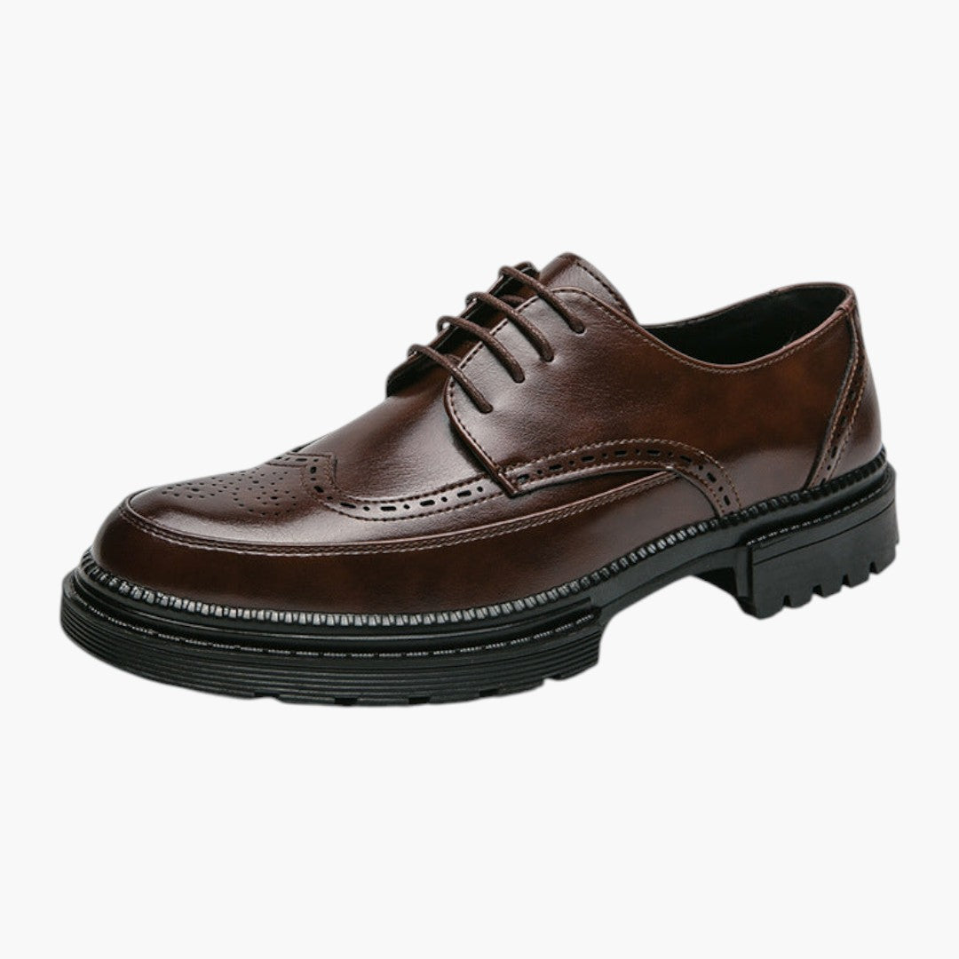 Heren Brogueschoenen met PU Bovenwerk en Rubberzool