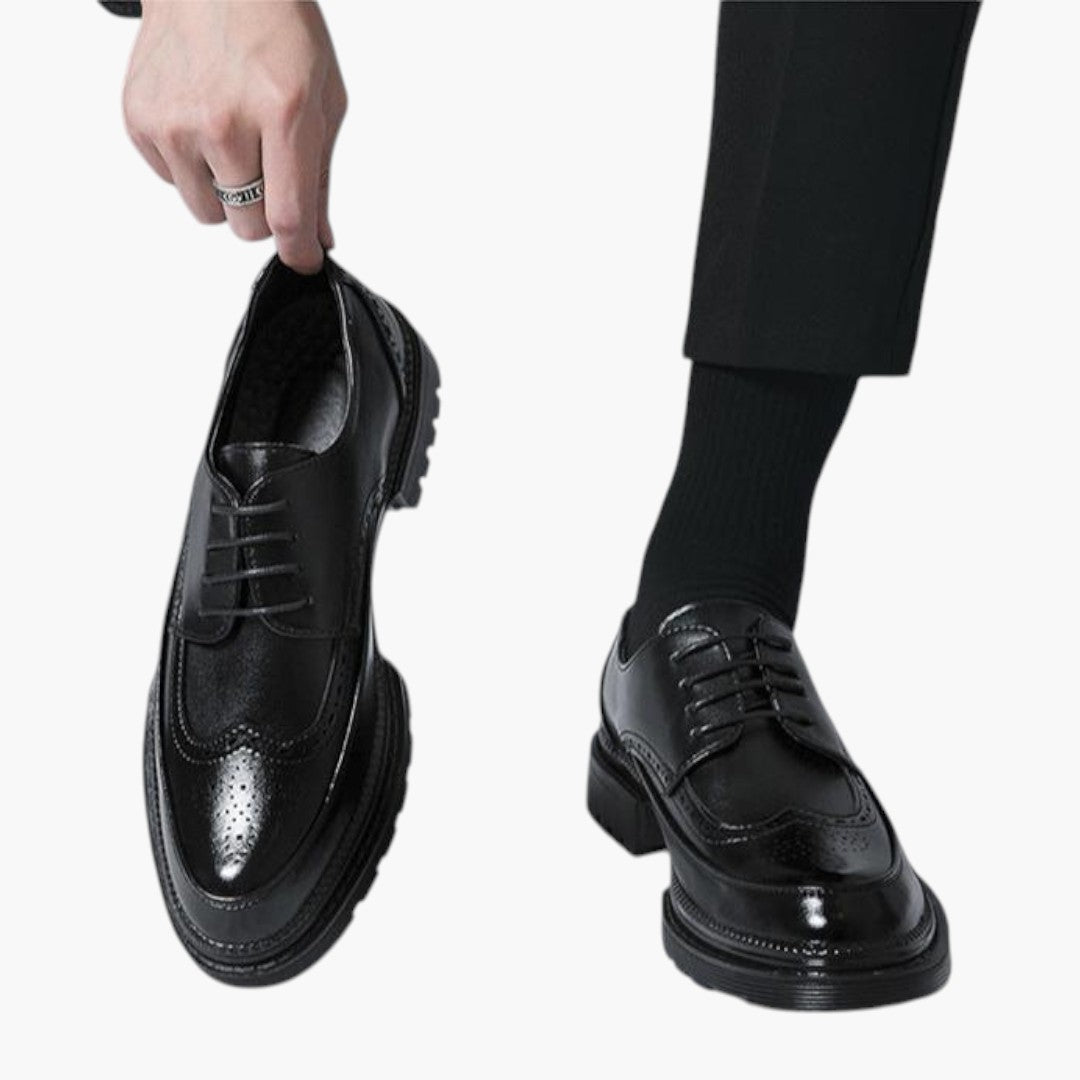 Heren Brogueschoenen met PU Bovenwerk en Rubberzool