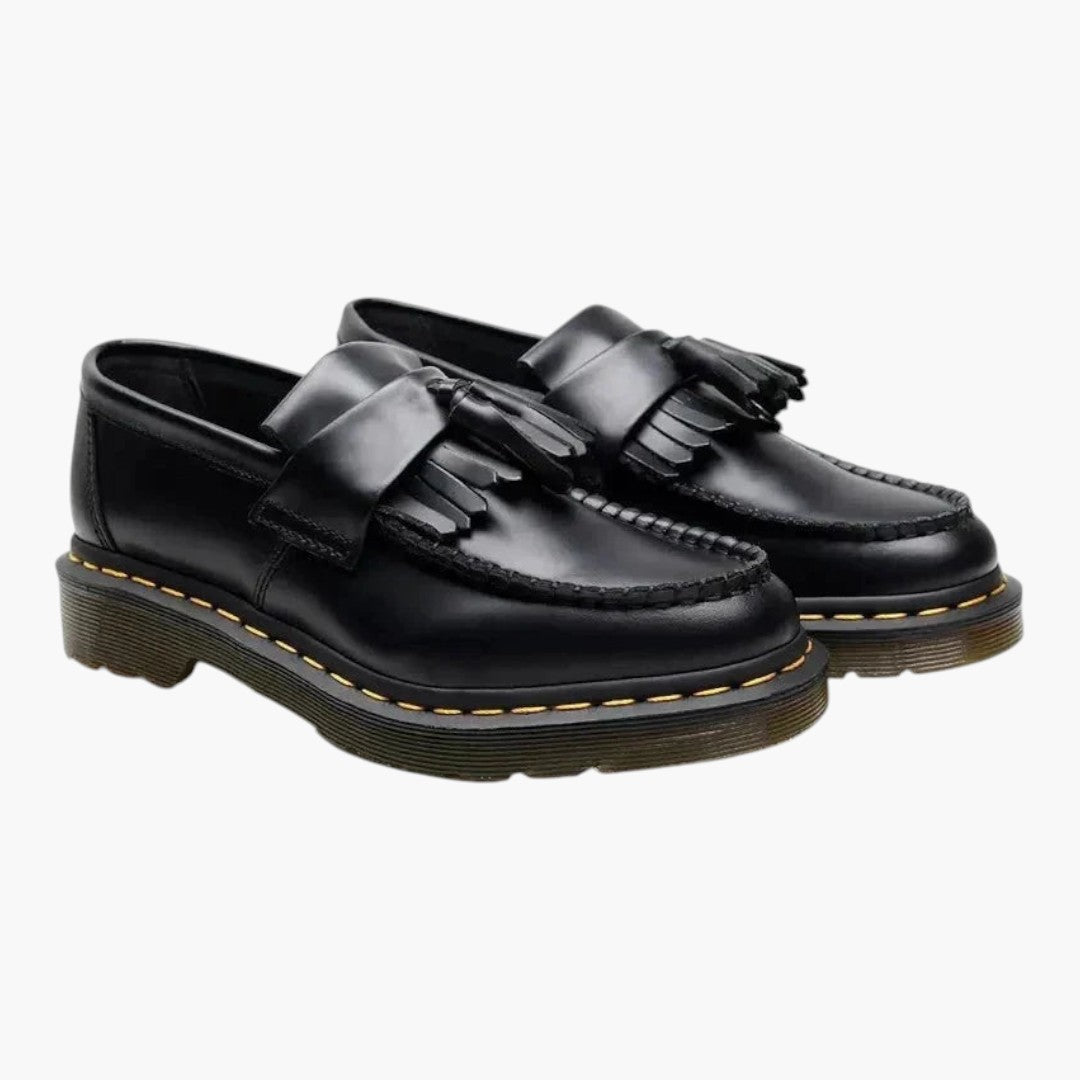 Hommes Confortables Mocassins avec Dessus en Cuir et Semelle Plate