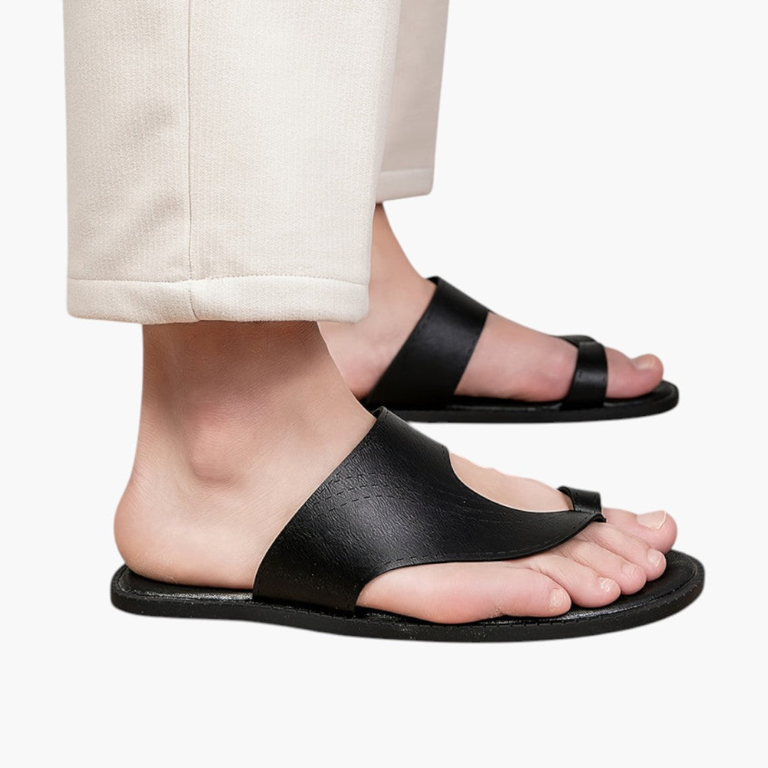 Hommes Sandales avec Dessus Microfibre et Semelle Caoutchouc
