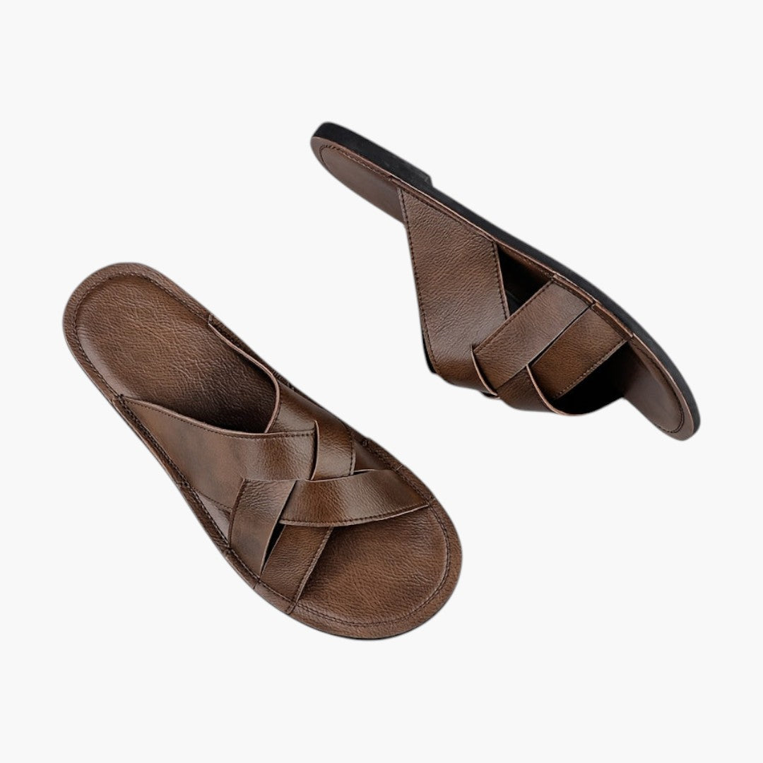 Hommes Sandales a Dessus Microfibre et Semelle Caoutchouc