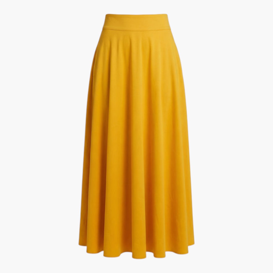 Long skirt for women with side pockets and wide waistband