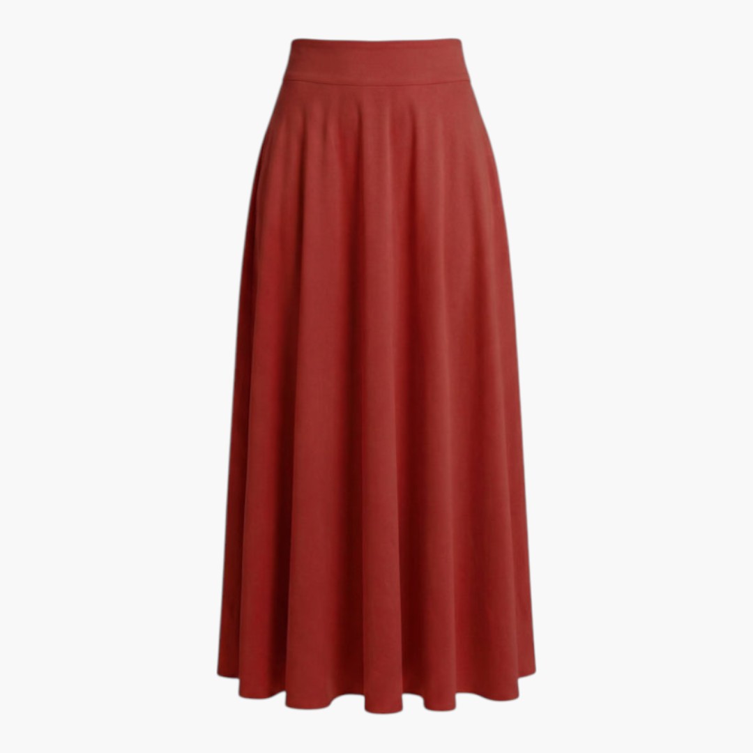Long skirt for women with side pockets and wide waistband