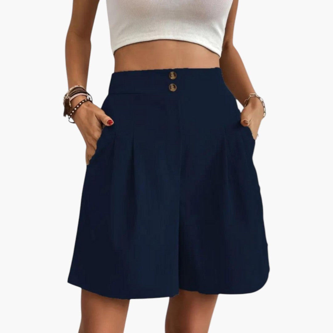 High-waisted skirt for women with pockets