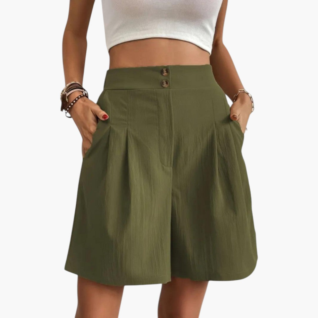 High-waisted skirt for women with pockets
