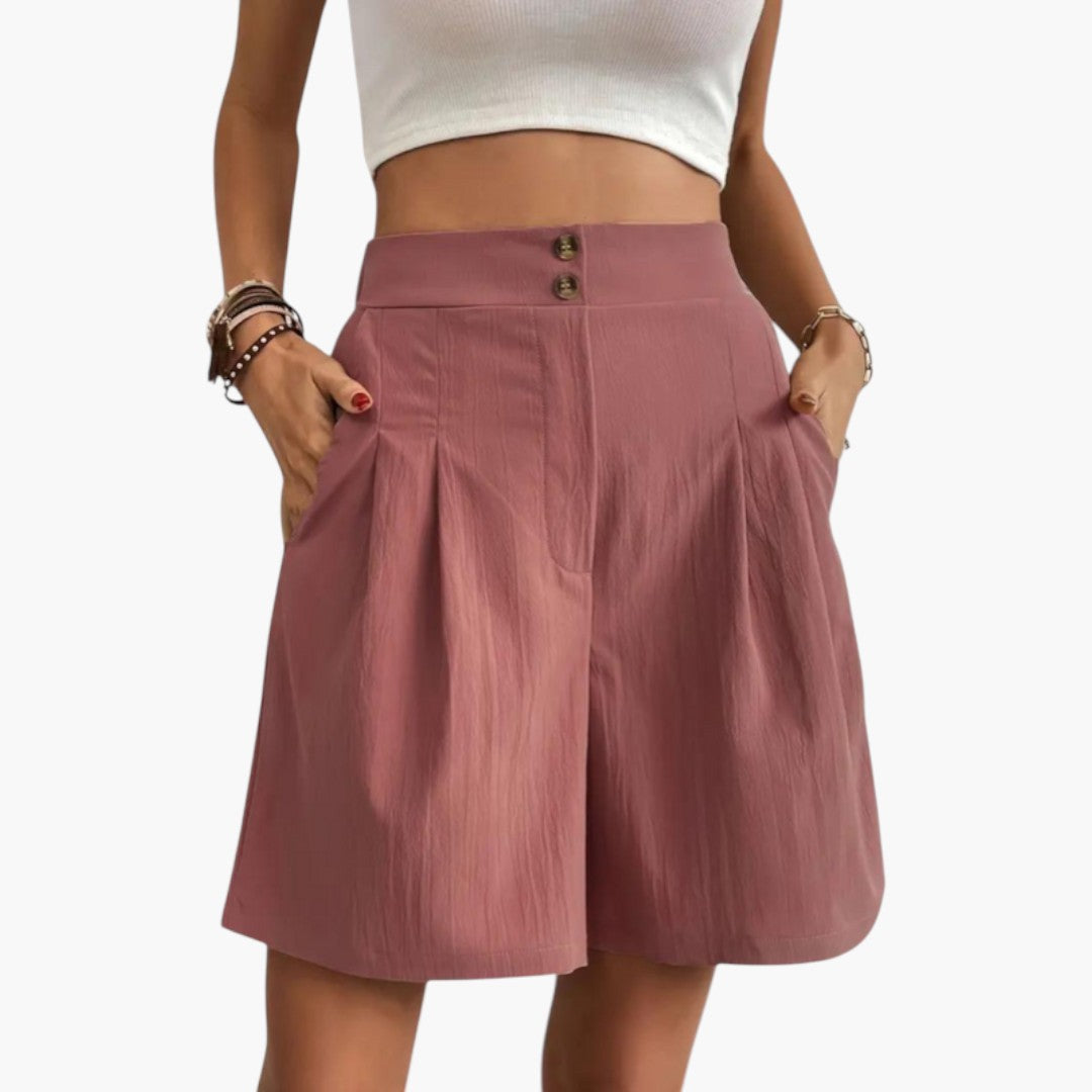 High-waisted skirt for women with pockets