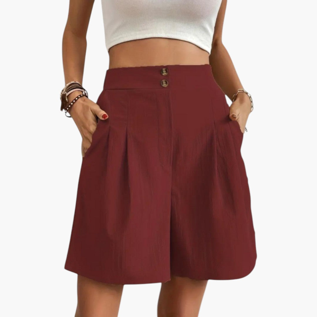 High-waisted skirt for women with pockets