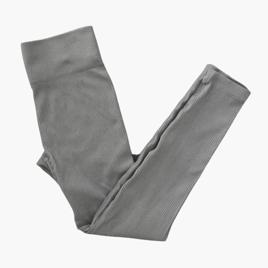 Legging de sport femme avec effet côtelé