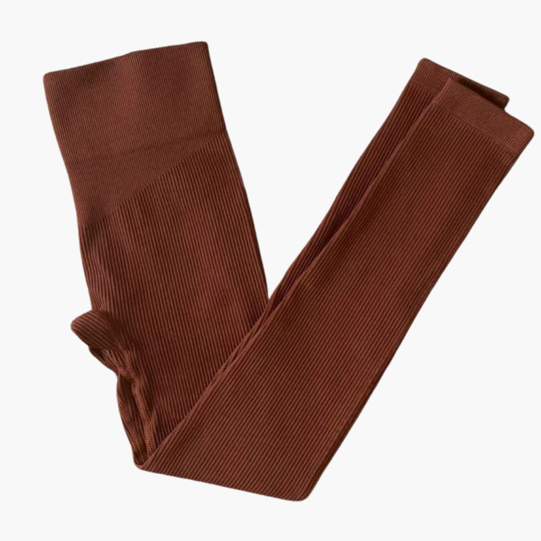 Legging de sport femme avec effet côtelé