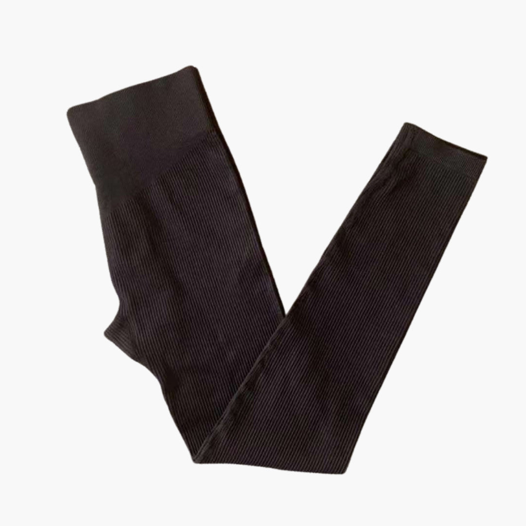 Legging de sport femme avec effet côtelé