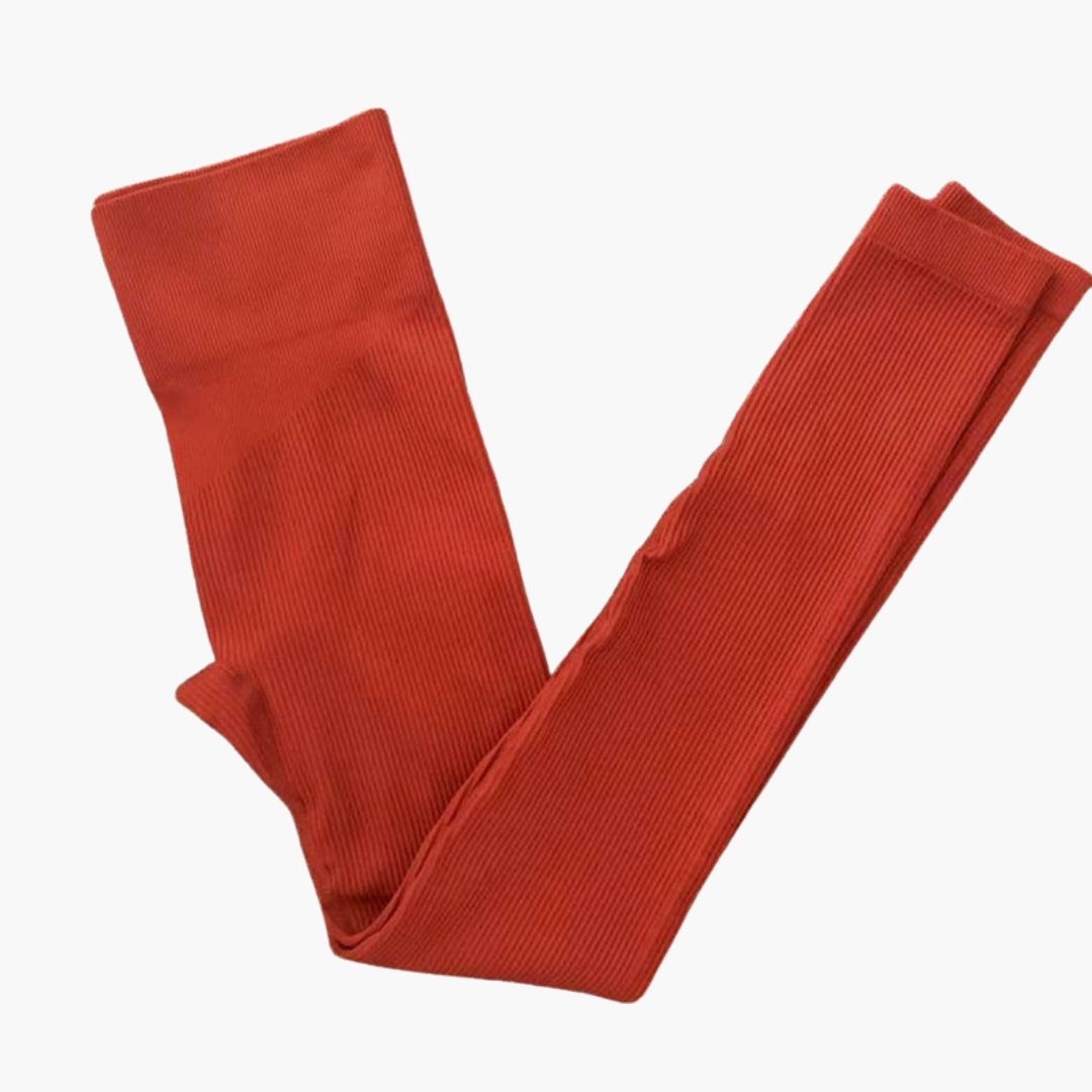 Legging de sport femme avec effet côtelé