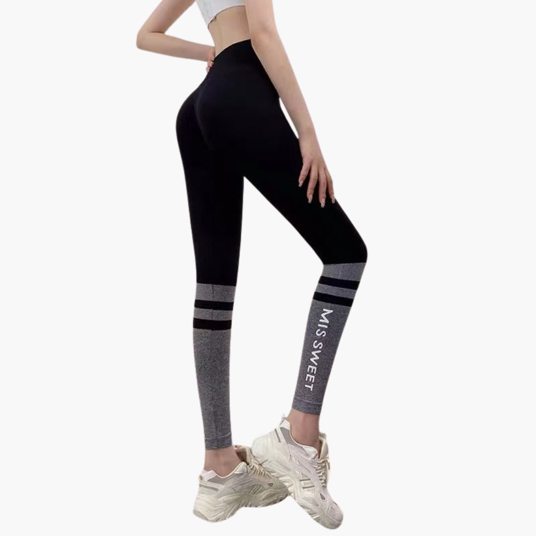 Legging de sport femme taille haute à motif dégradé