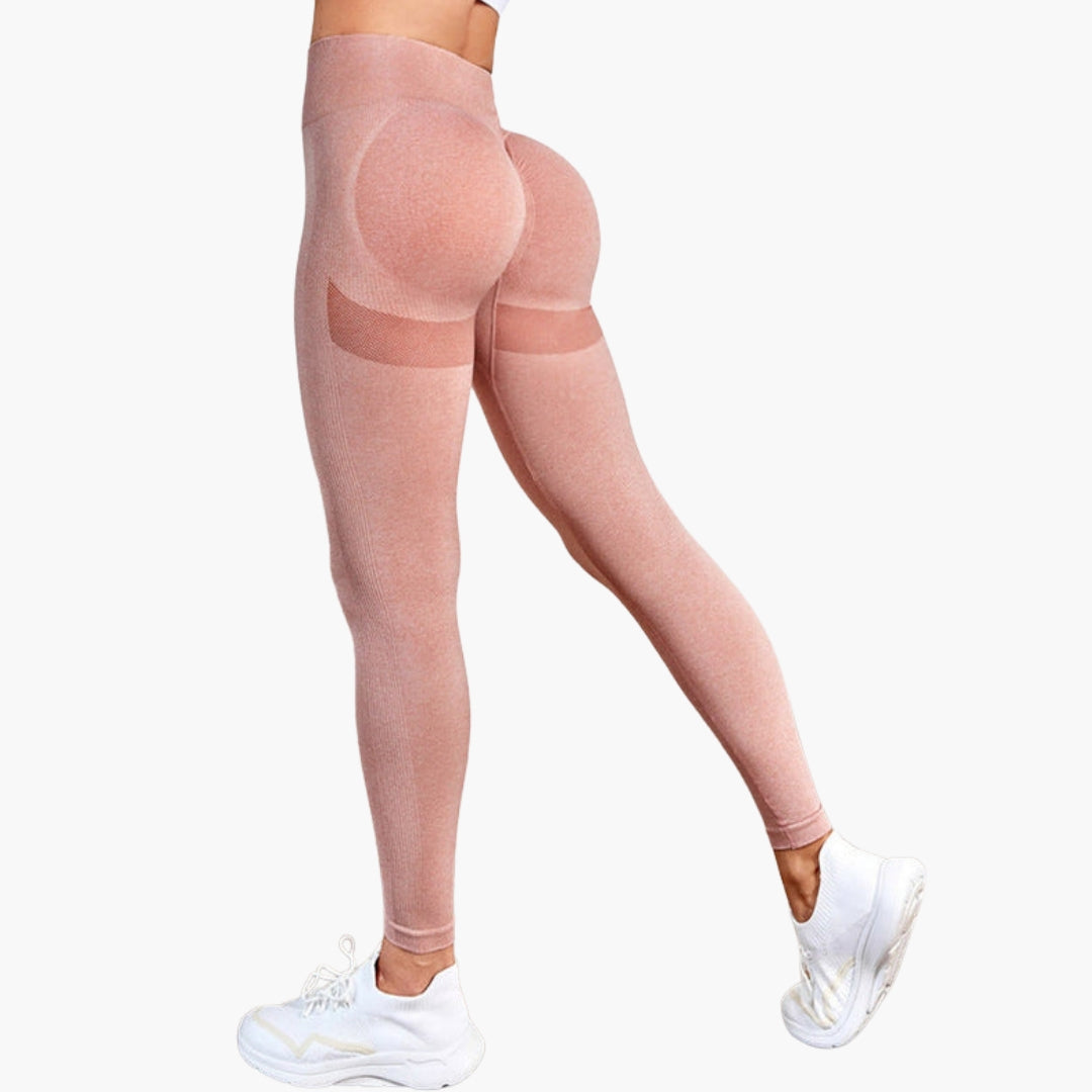 Legging sport femme taille haute avec empiècements mesh