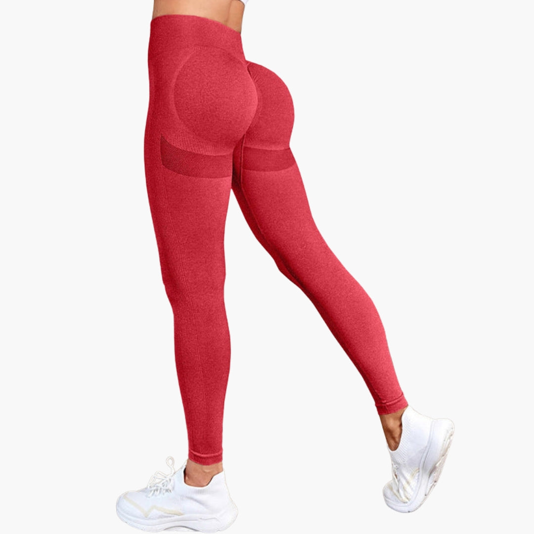 Legging sport femme taille haute avec empiècements mesh