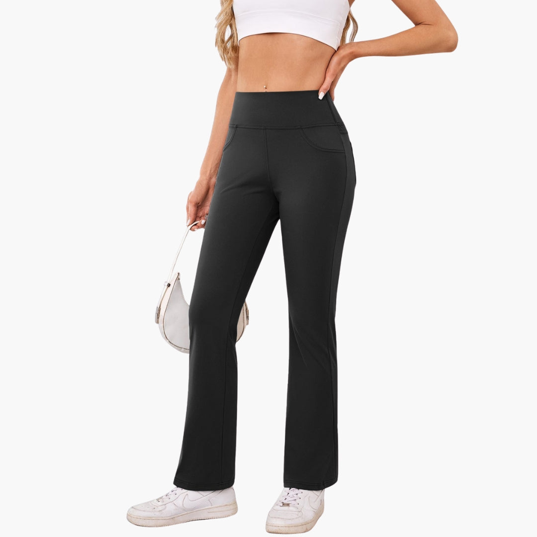 Legging sport femme à taille haute avec poches