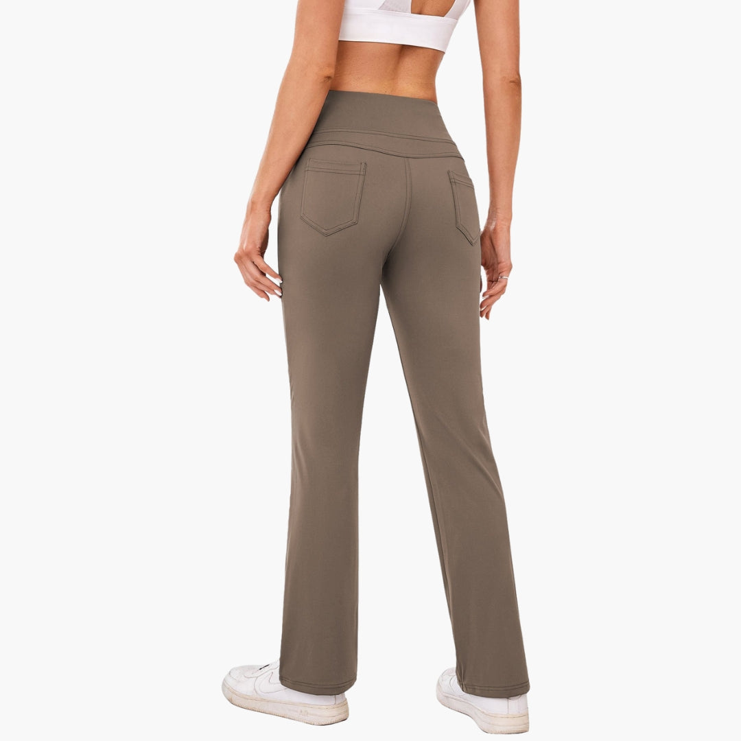 Legging sport femme à taille haute avec poches