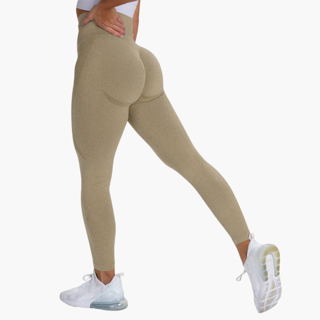 Legging sport femme taille haute sans couture