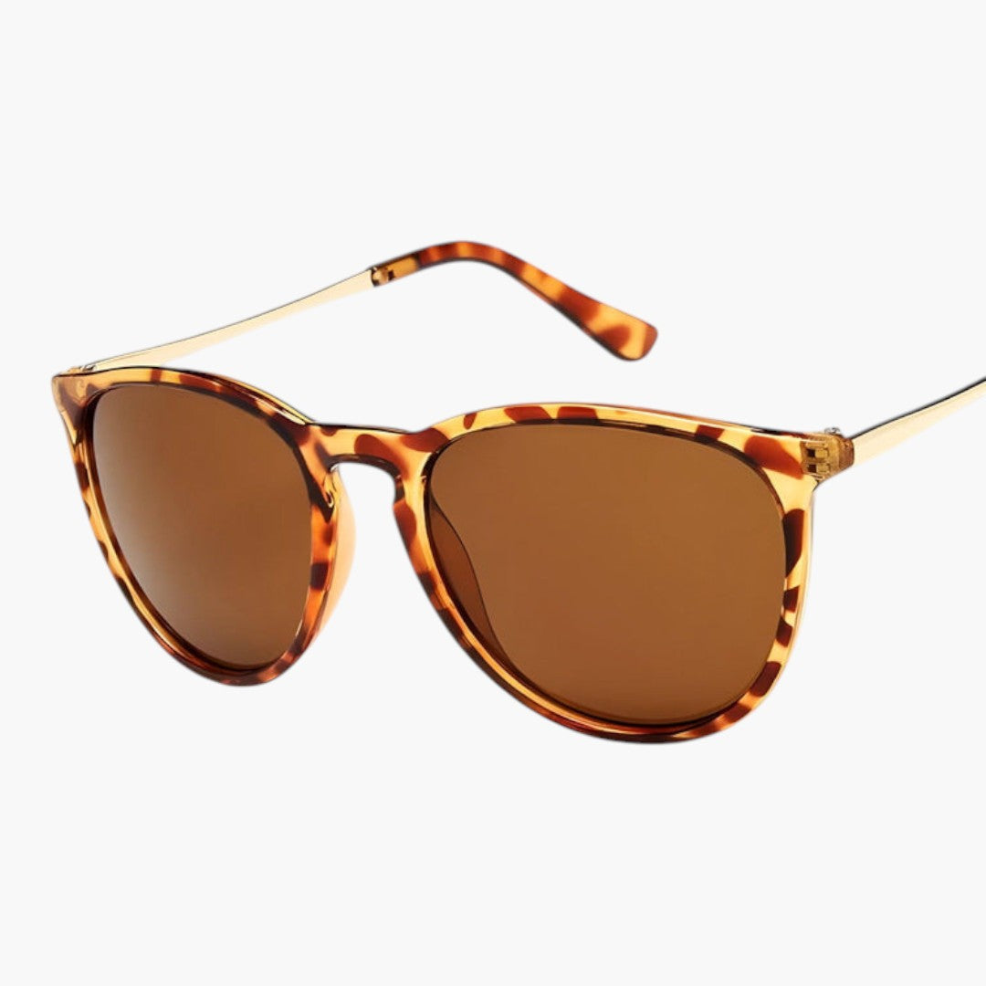 Lunettes de Soleil Femme avec Forme Cat Eye et Branches Métal