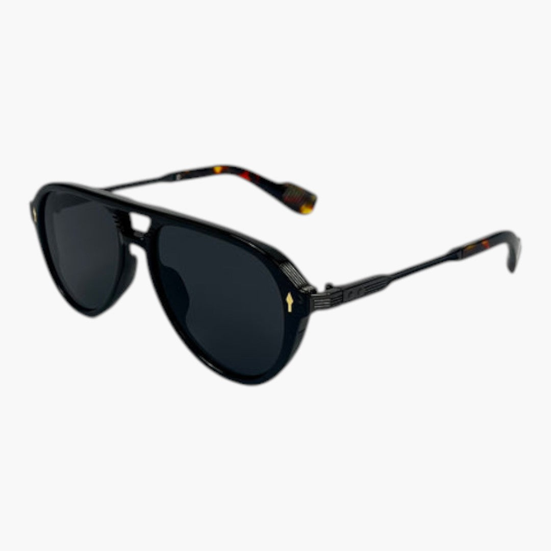 Lunettes de soleil femmes avec forme aviateur et double pont