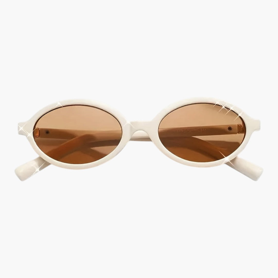 Women's sunglasses with oval shape and tinted lenses