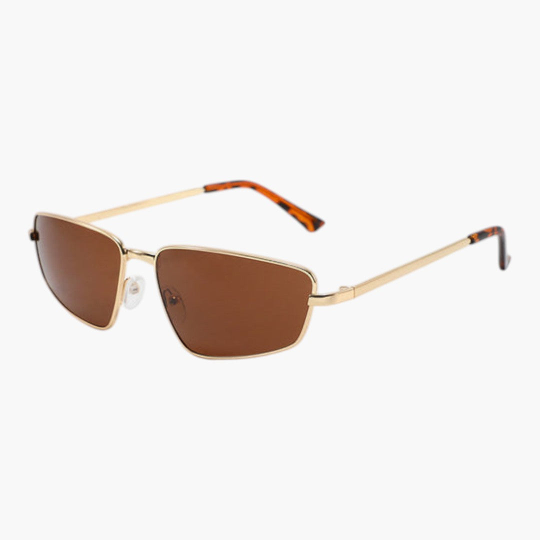 Lunettes de soleil femmes a monture fine et verres rectangulaires