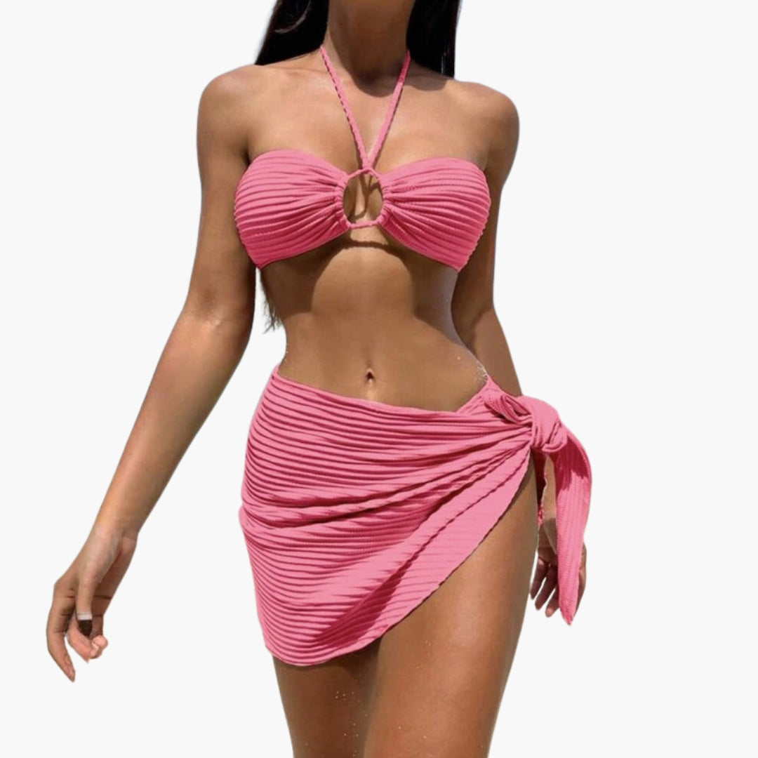 Fato de banho de 2 peças para mulher com decote de bikini