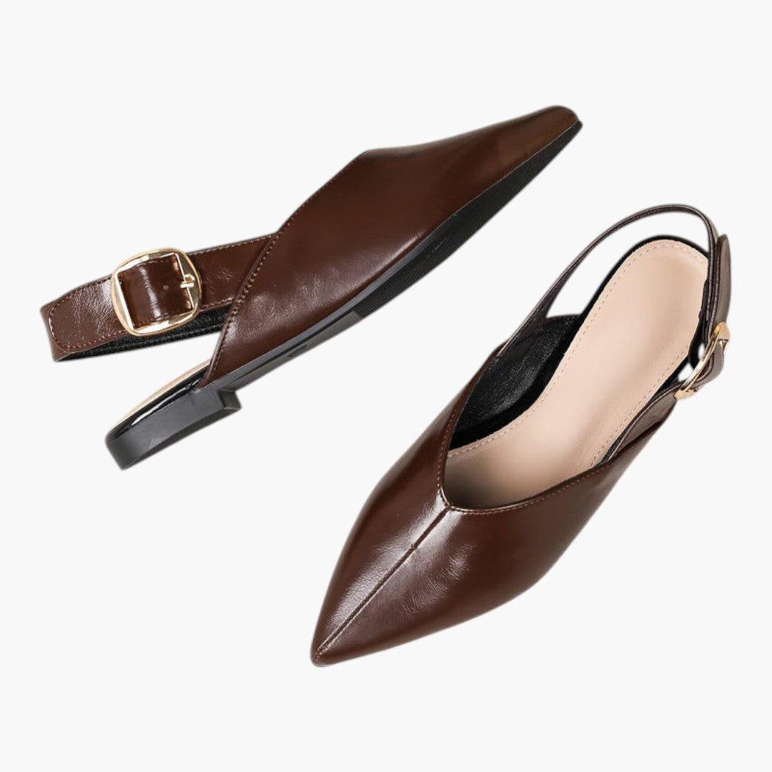 Mules Femme avec Bout Pointu et Fermeture Boucle