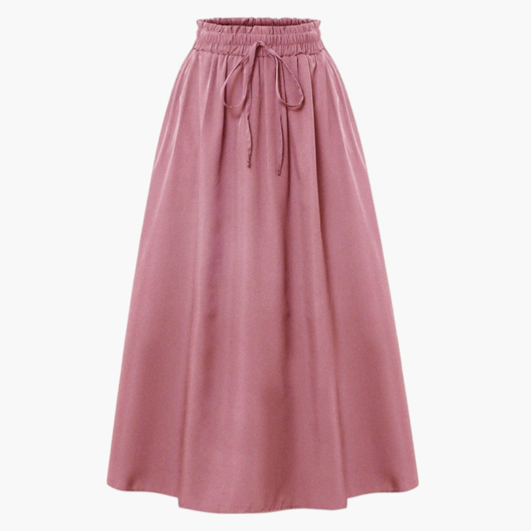 Jupe Midi Femme avec Taille Élastique et Surface Imprimée