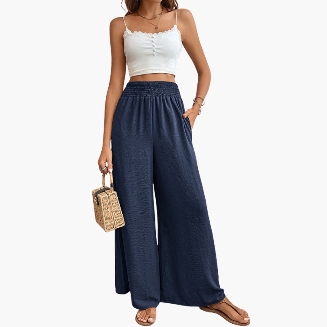 Pantalon Femme à Jambes Larges