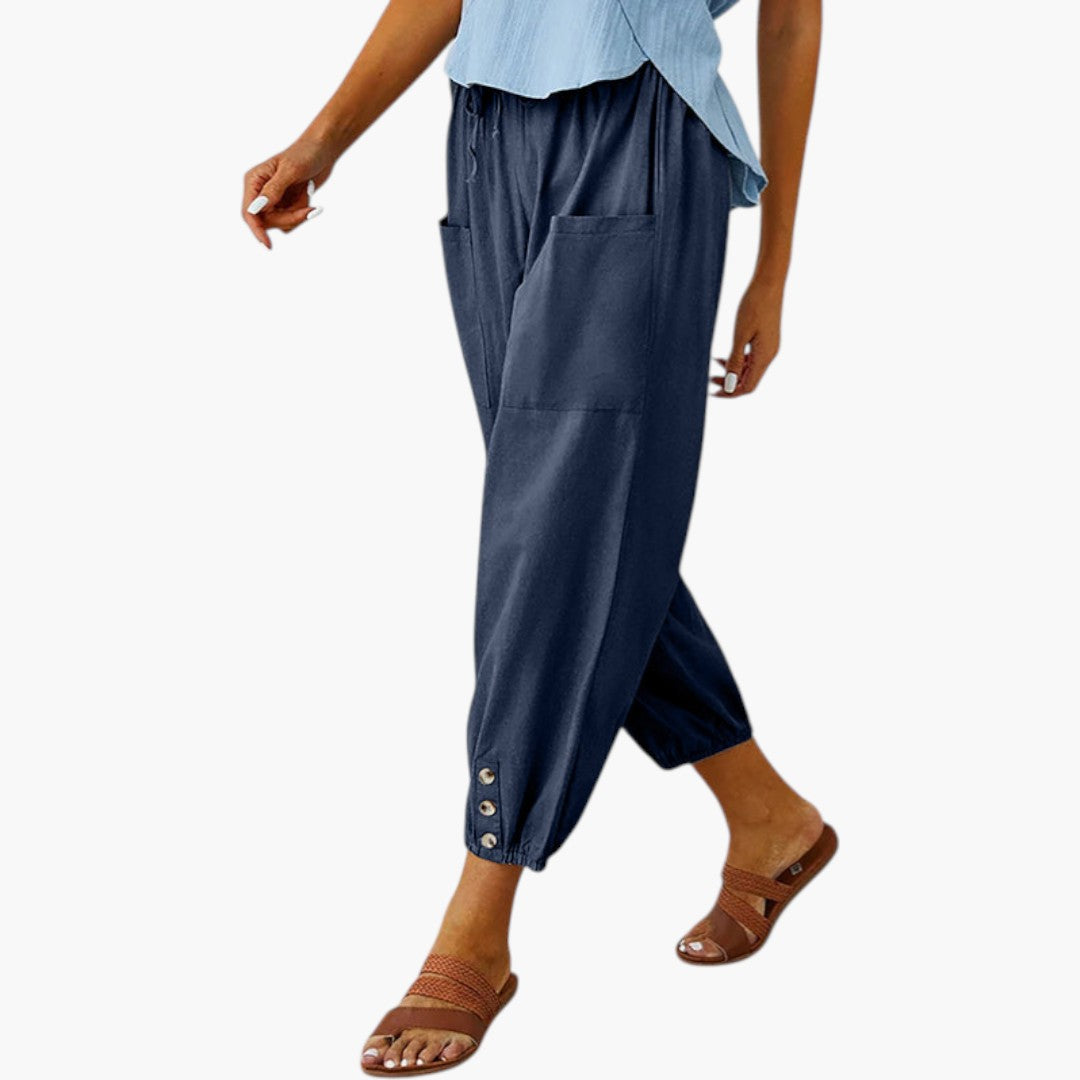 Pantalon Femme avec Cordon de Serrage