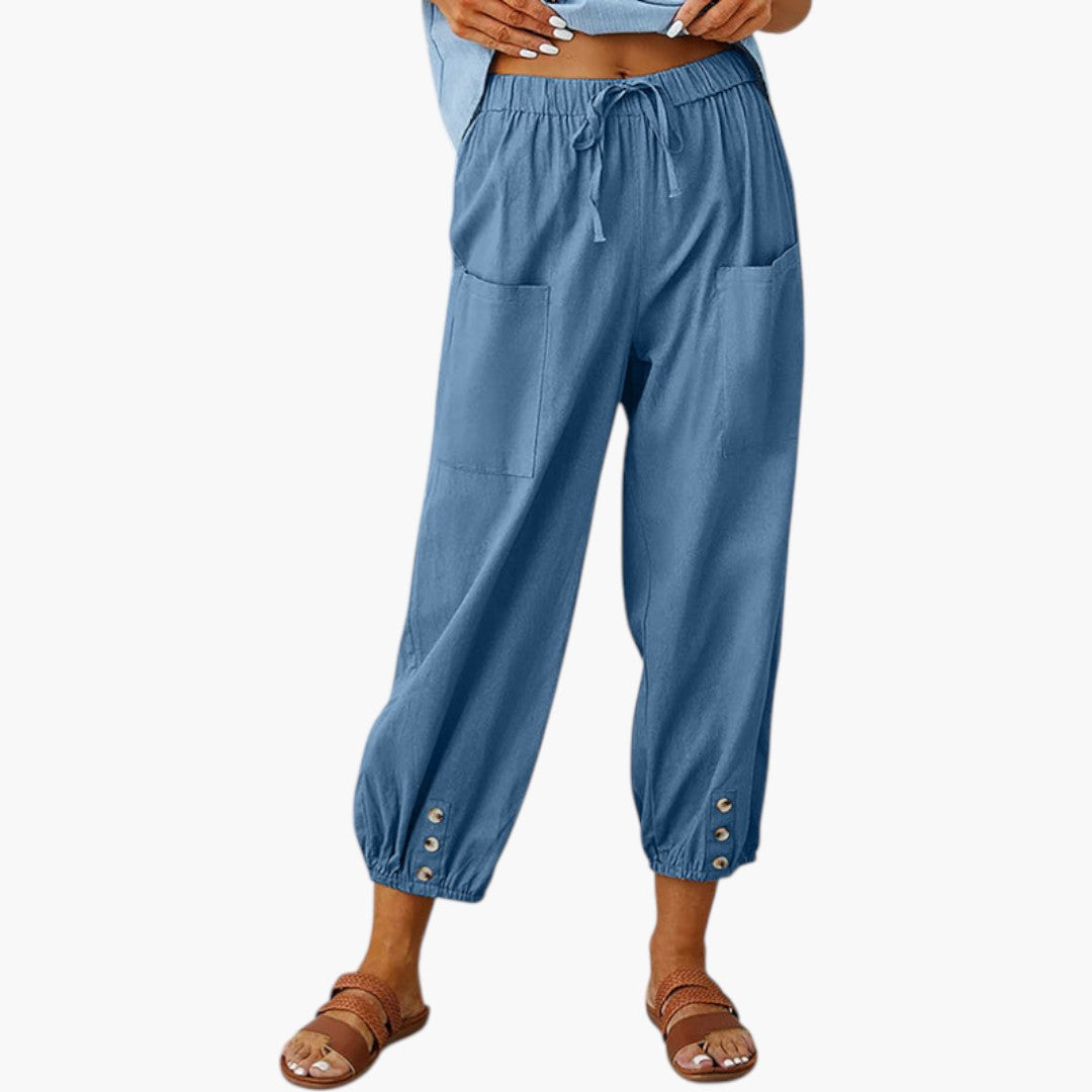 Pantalon Femme avec Cordon de Serrage