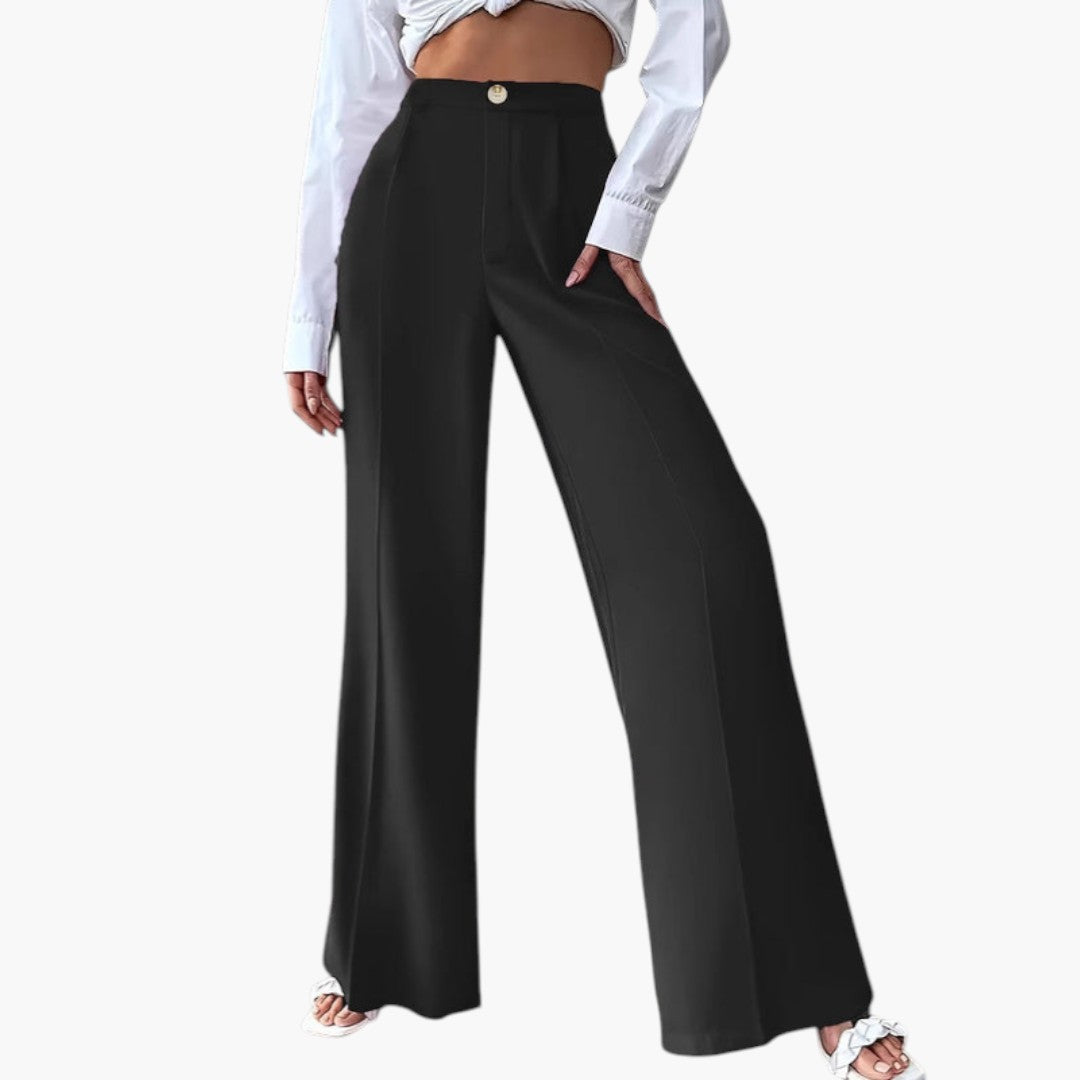 High-Waisted Wide-Leg Women's Trousers