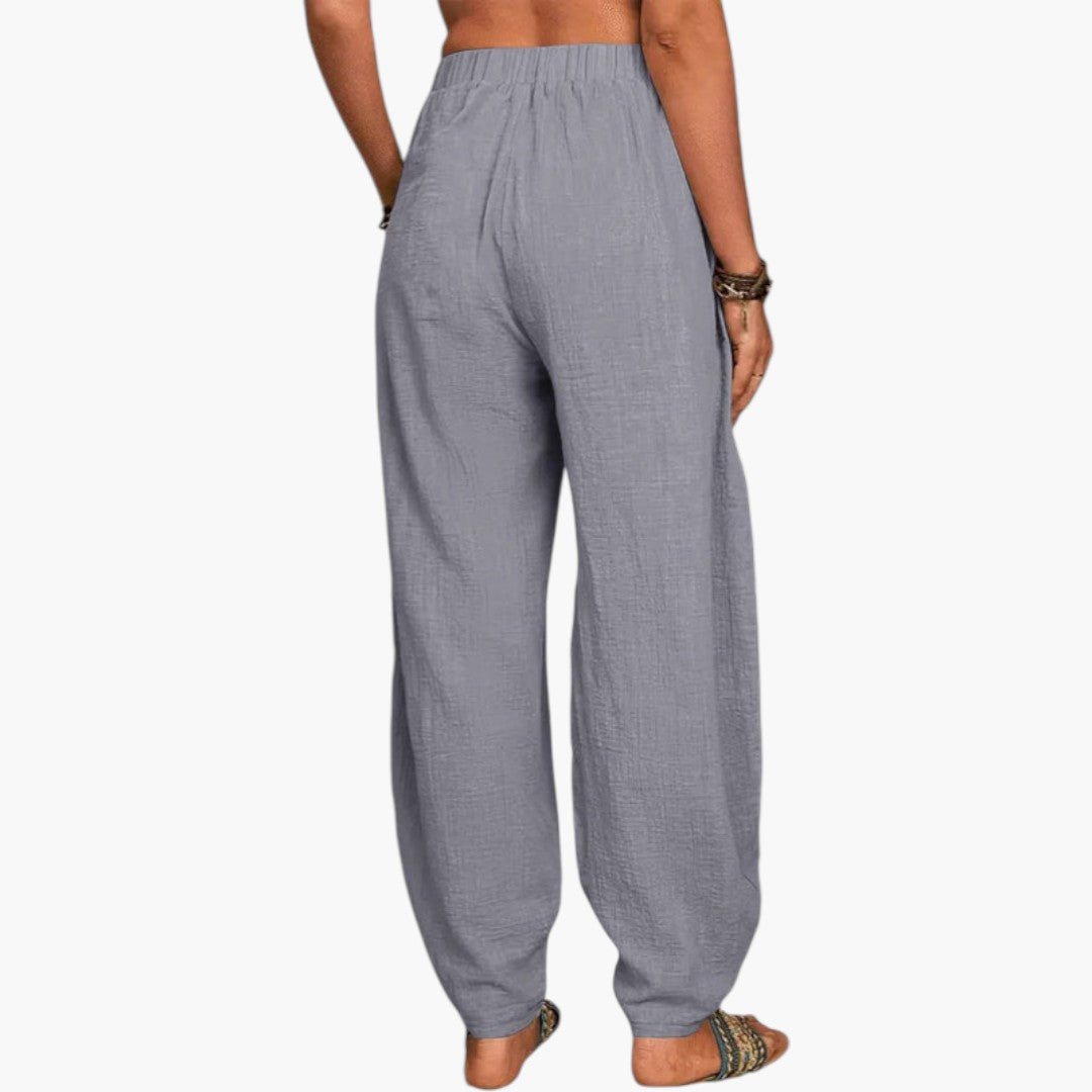 Pantalon Palazzo pour Femme a Poches Latérales