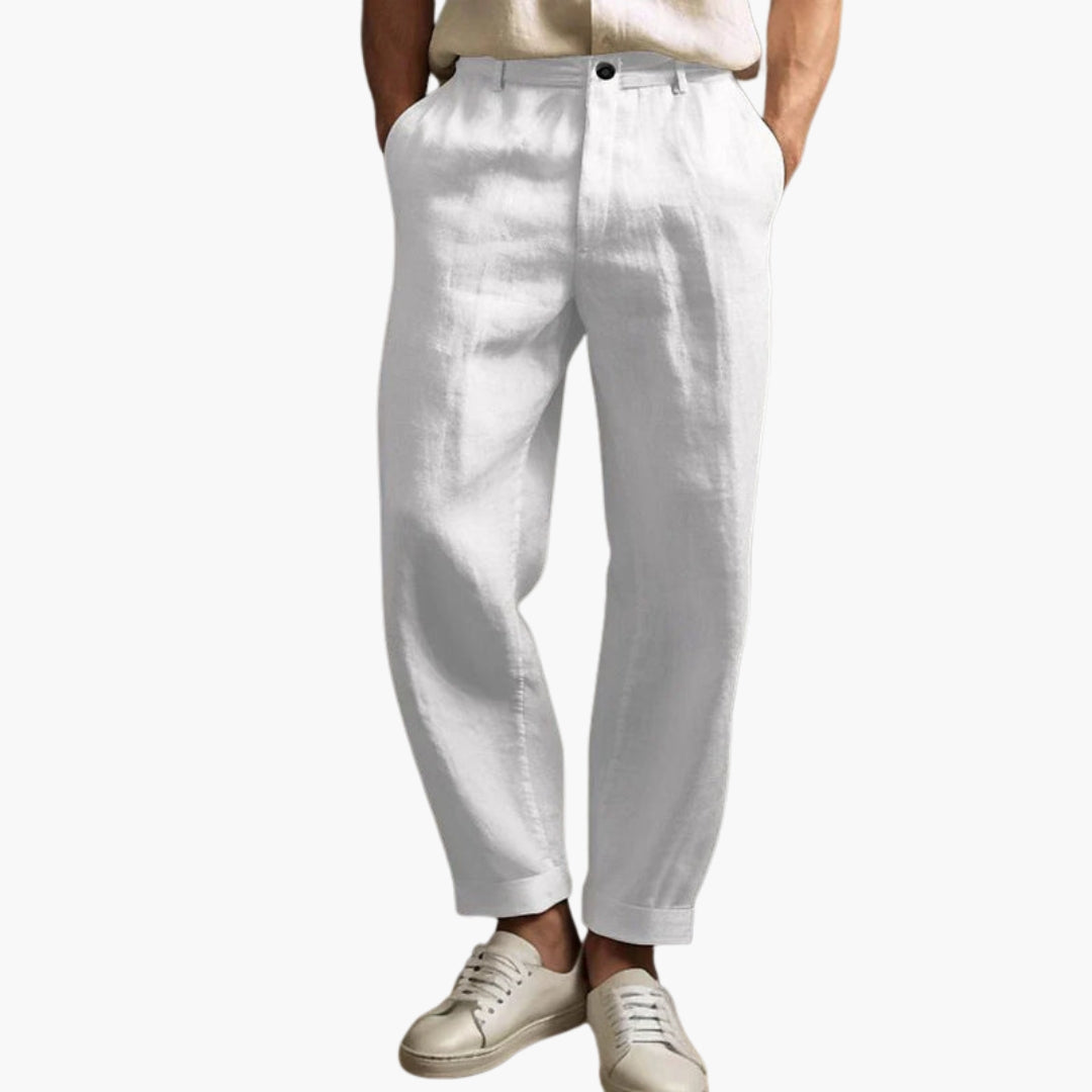 Pantalon Homme Coupe Classique avec Surface Unie