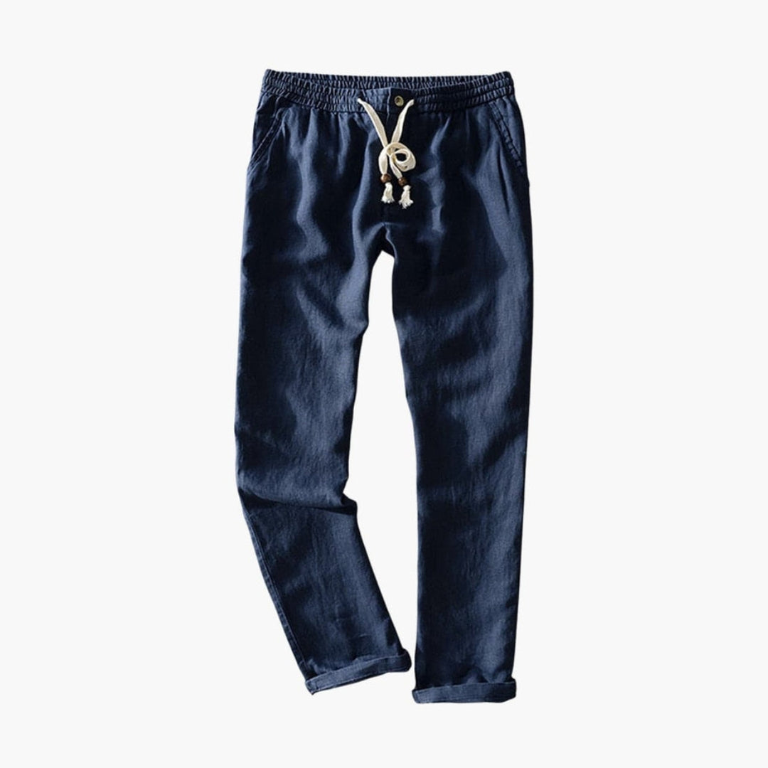 Pantalon d’Été Homme Coupe Ajustée a Taille Élastique