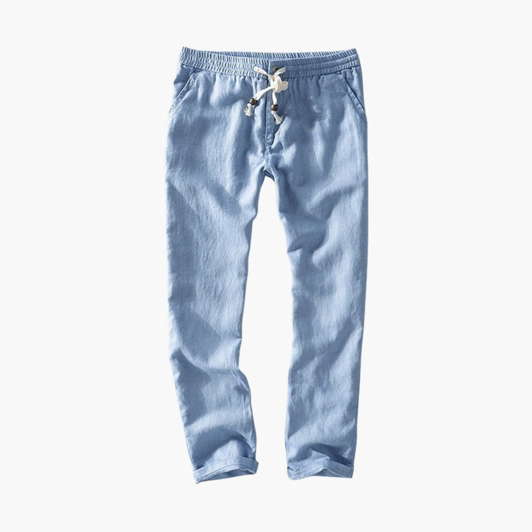 Pantalon d’Été Homme Coupe Ajustée a Taille Élastique