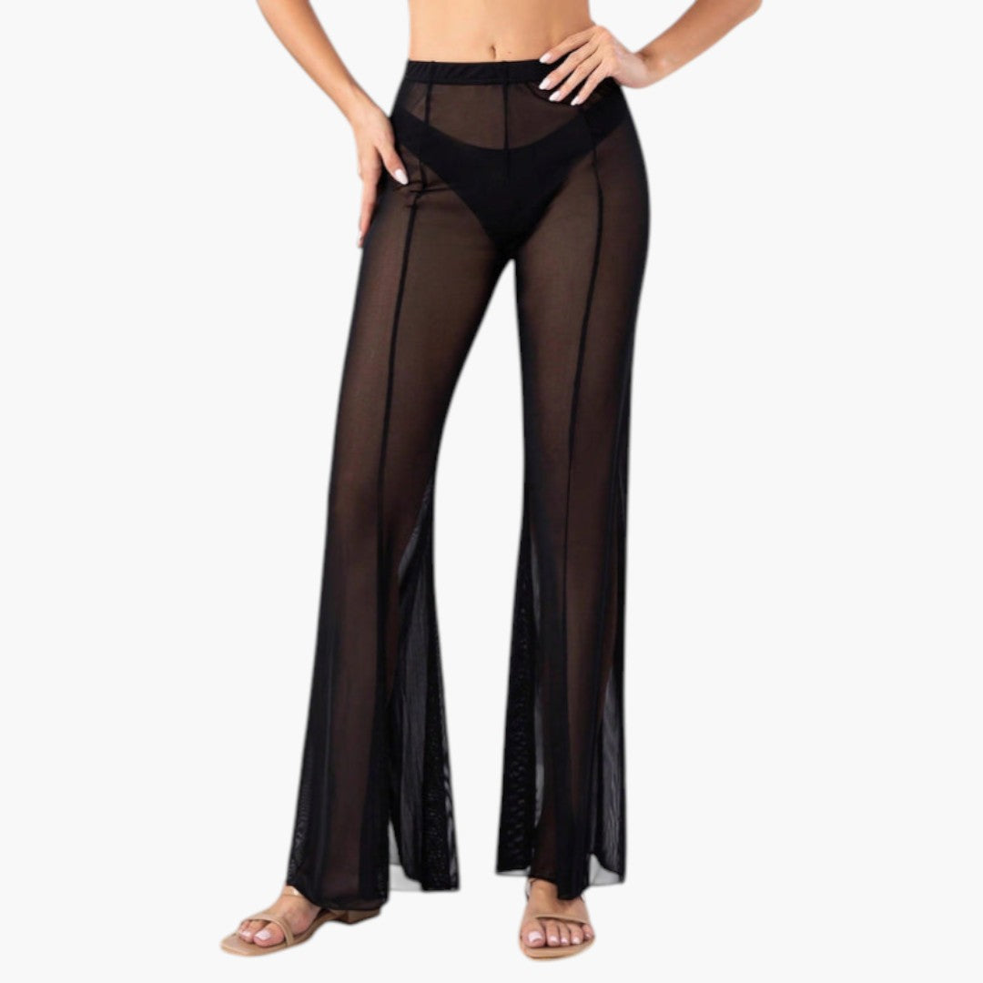 Women's beach pants with elastic waistband
