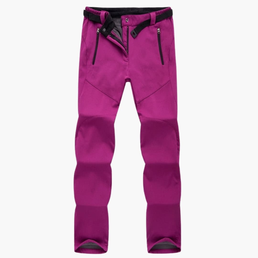 Pantaloni da trekking donna con tasche con cerniera e fondo elasticizzato
