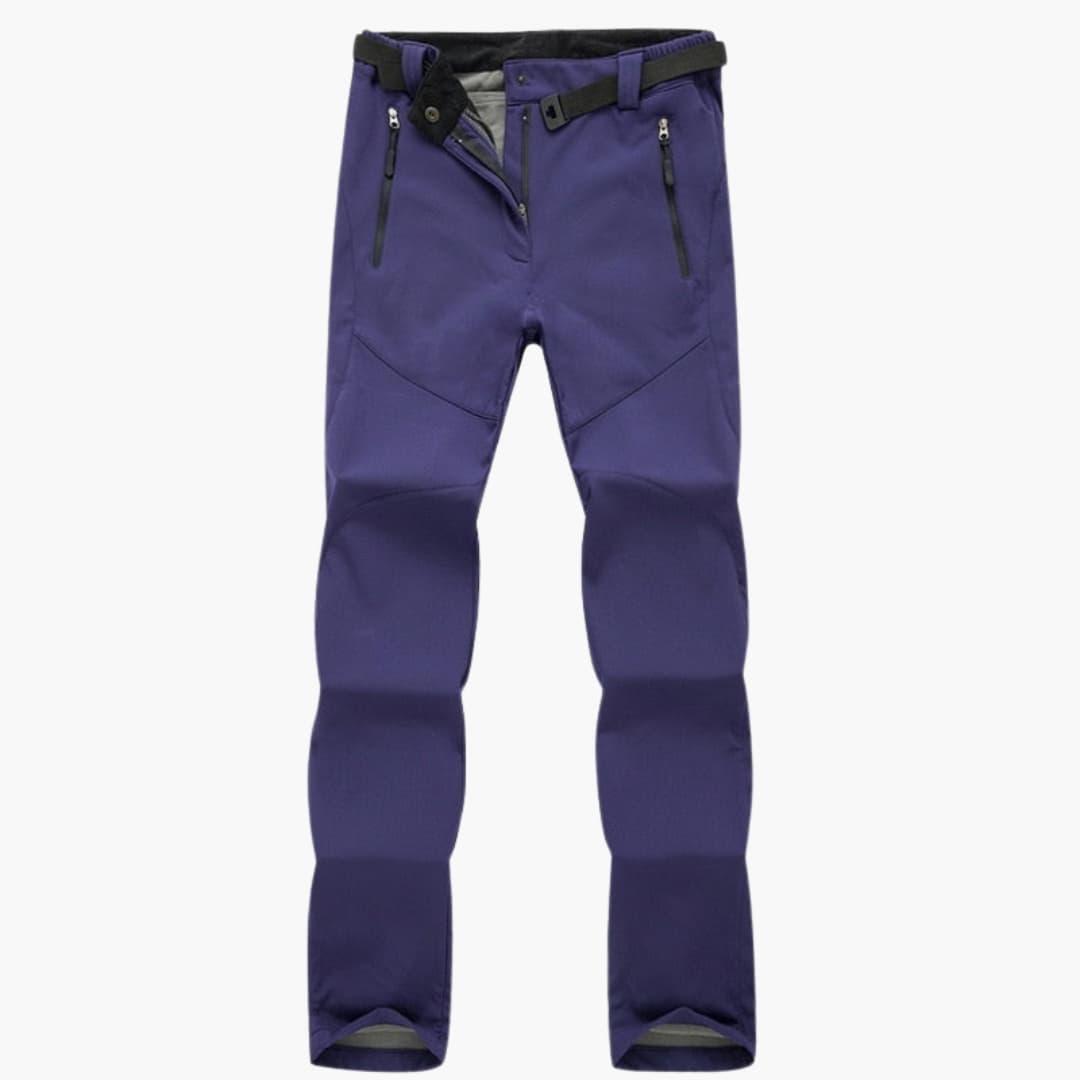 Pantaloni da trekking donna con tasche con cerniera e fondo elasticizzato