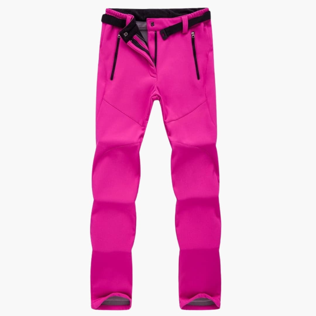 Pantaloni da trekking donna con tasche con cerniera e fondo elasticizzato