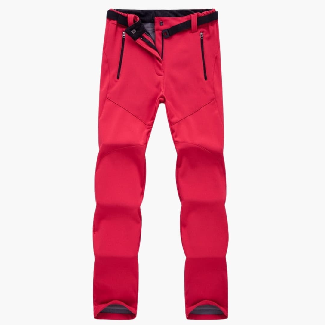 Pantaloni da trekking donna con tasche con cerniera e fondo elasticizzato
