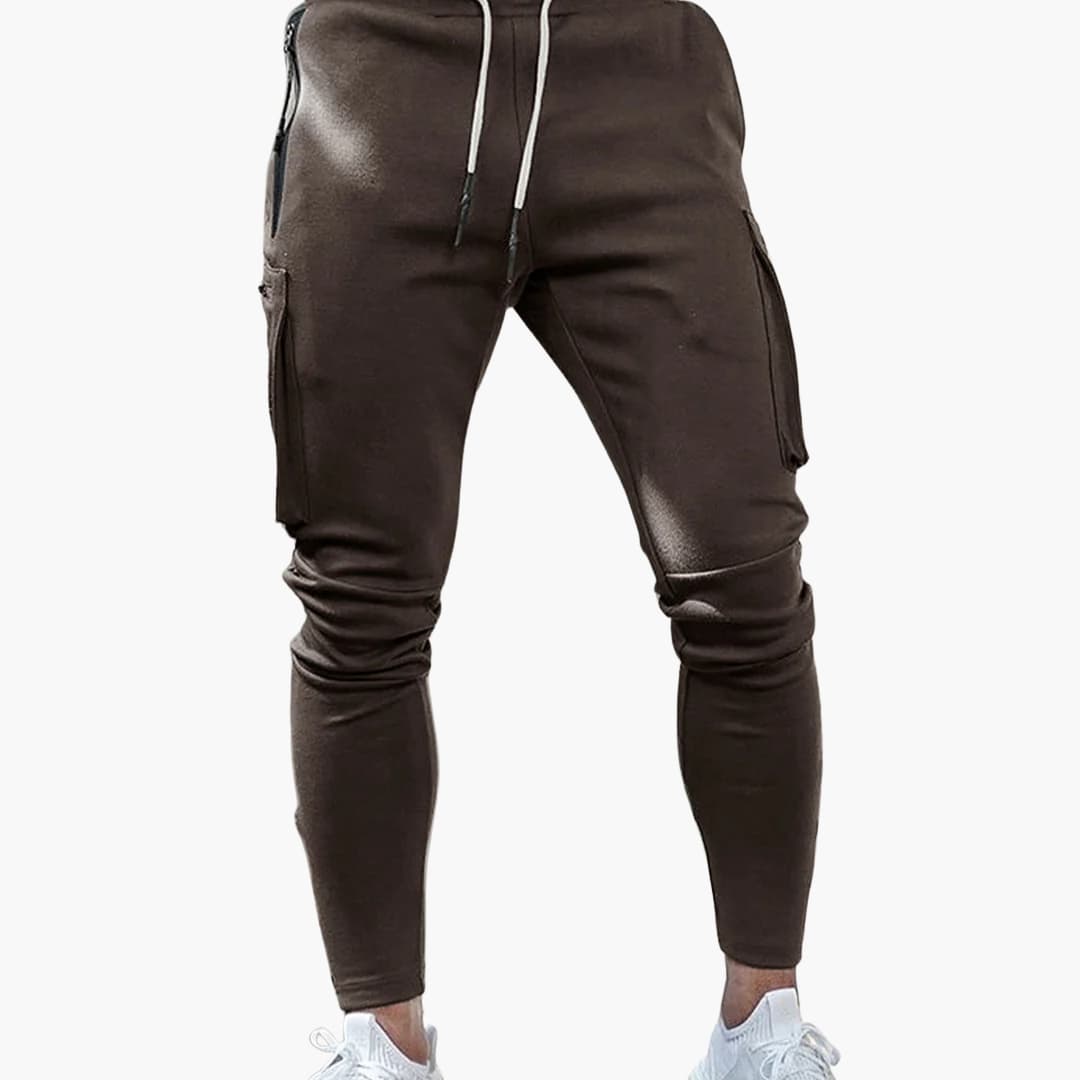 Pantalon homme avec cordon de serrage et cinq poches