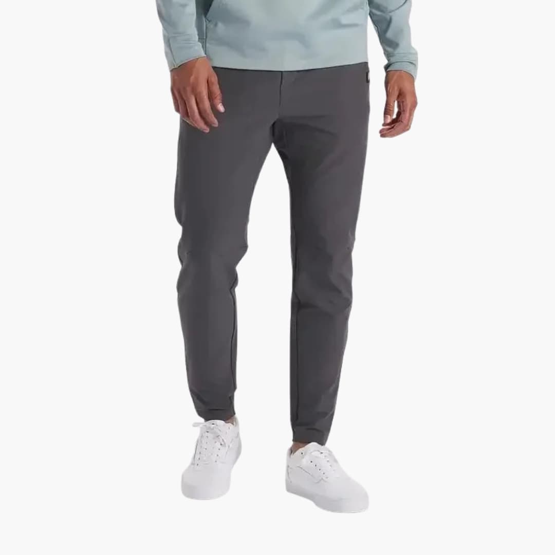 Pantalon stretch homme à taille haute avec poches arrière ouvertes