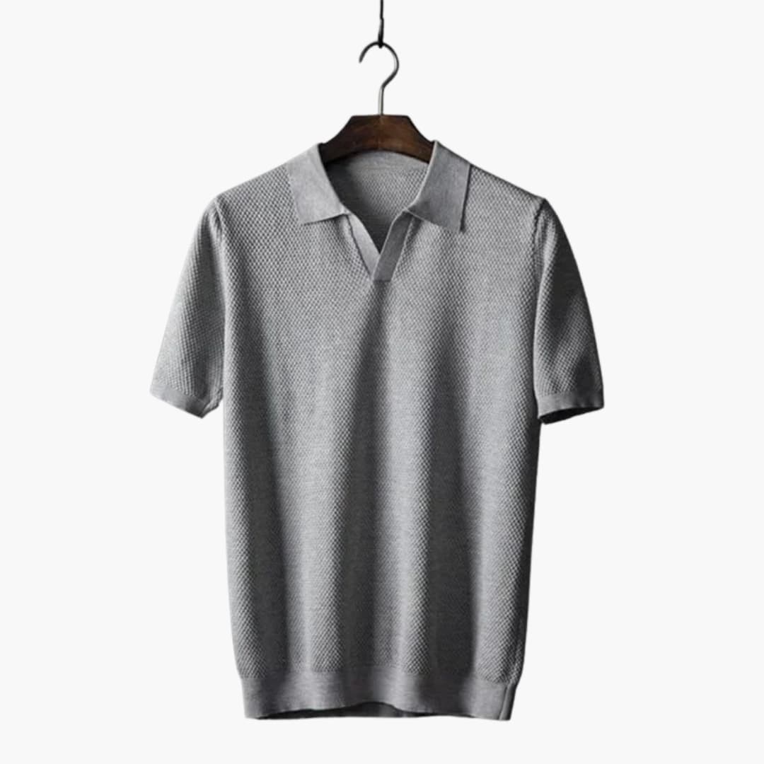 Polo Homme à Col Boutonné et Manches Courtes