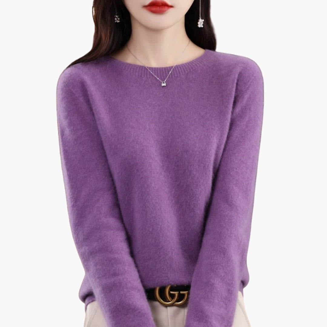 Pull Femme Col Rond à Manches Longues