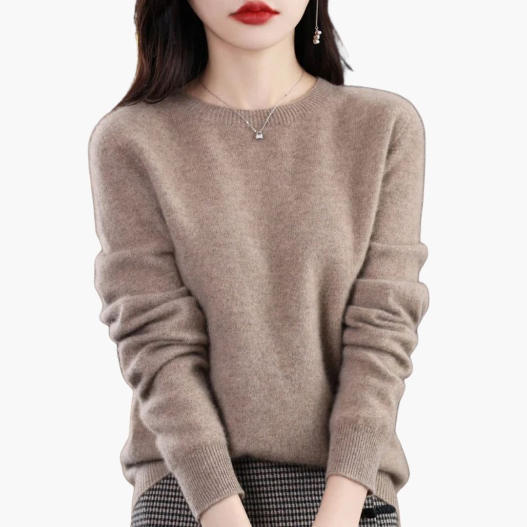 Pull Femme Col Rond à Manches Longues