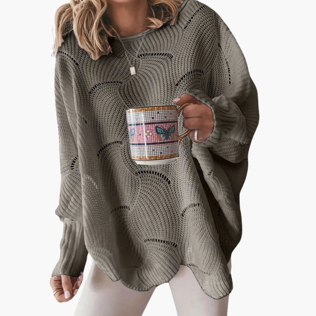 Maglia Oversize Donna con Collo Tondo