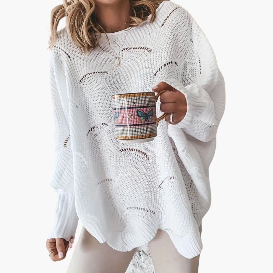 Maglia Oversize Donna con Collo Tondo